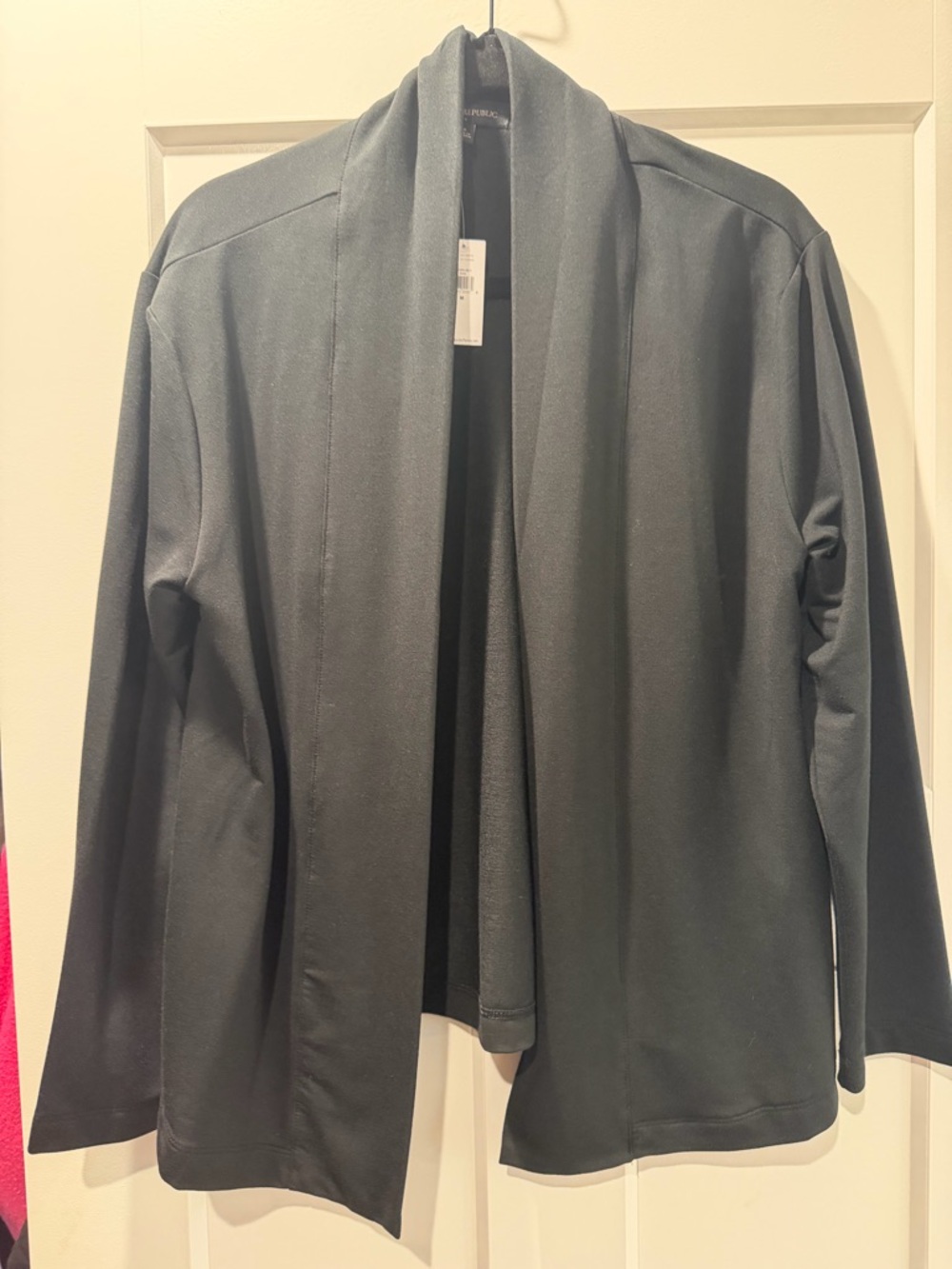 Banana Republic Black Open Cardigan with Draped Collar